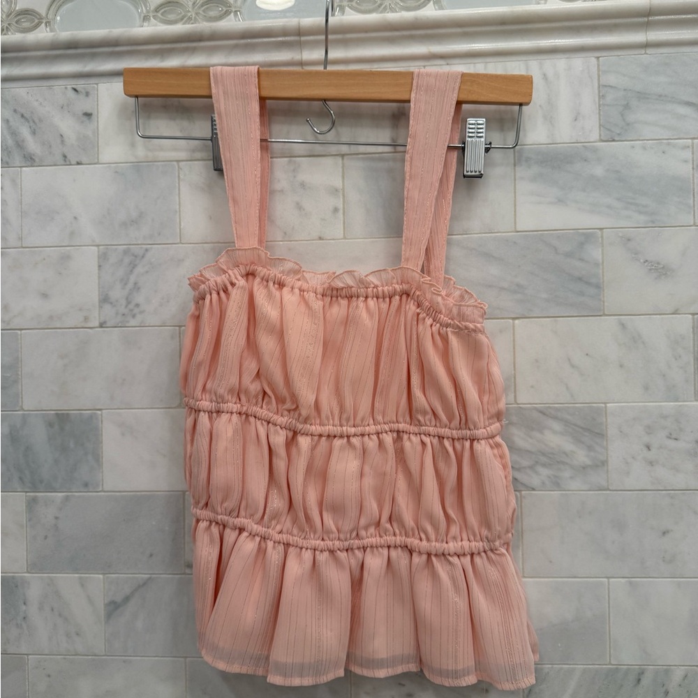 Shimmer Ruffled Top